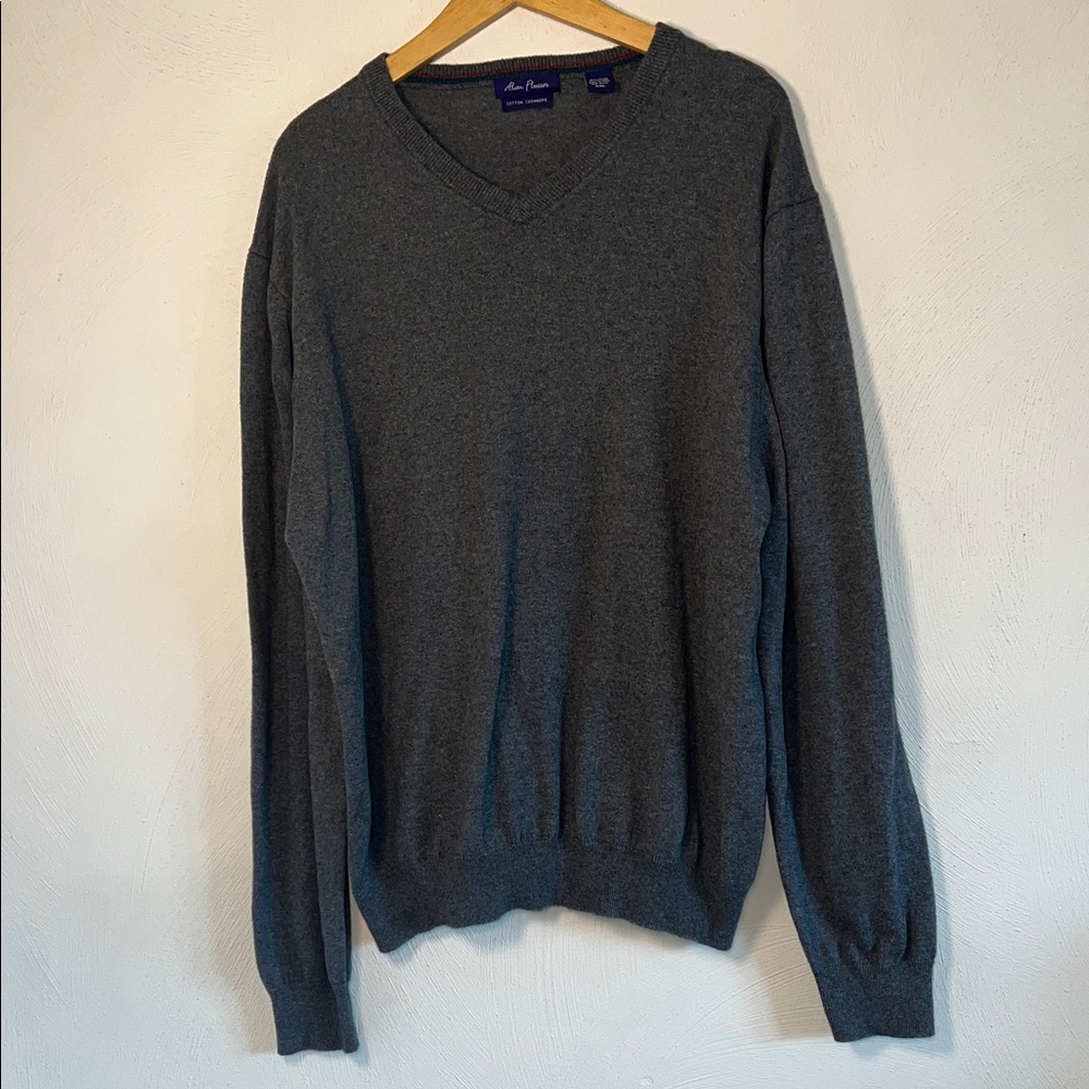 Alan Flusser Cotton and Cashmere V-Neck Sweater